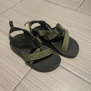 Green and Black Sandals